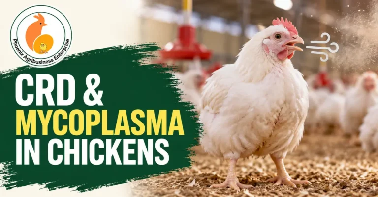 White broiler showing breathing difficulty associated with CRD and Mycoplasma